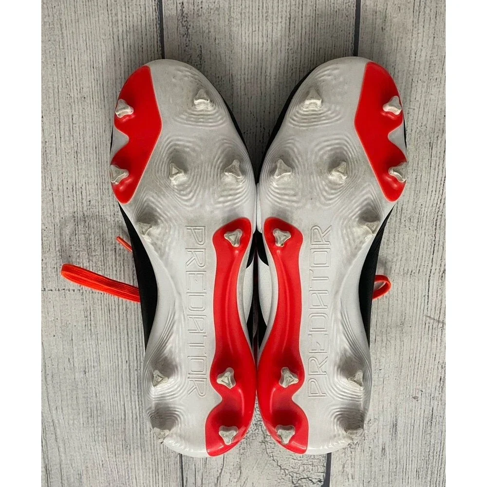 Orange Adidas Predator Boy Girl Soccer Cleats Shoes, Size Youth 4